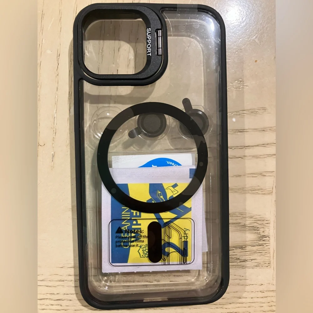 Magnetic Shockproof Case For IPhone 13 Lens Protection Back Cover Black